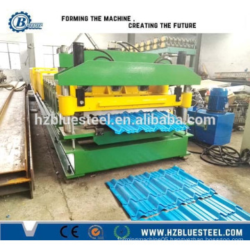 Hydraulic Press Roofing Use Tile Roll Forming Machine, Color Coated Step Tile Forming Making Machine